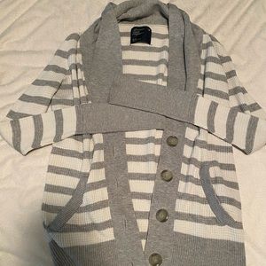 American Eagle Stripped Button Up Cardigan